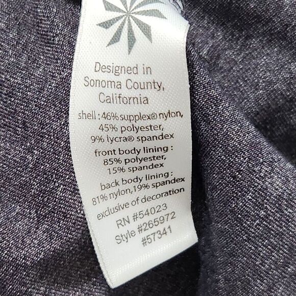 Athleta Tank Top Women Size Small Gray Criss Cross Stretch Built In Bra - Picture 7 of 9